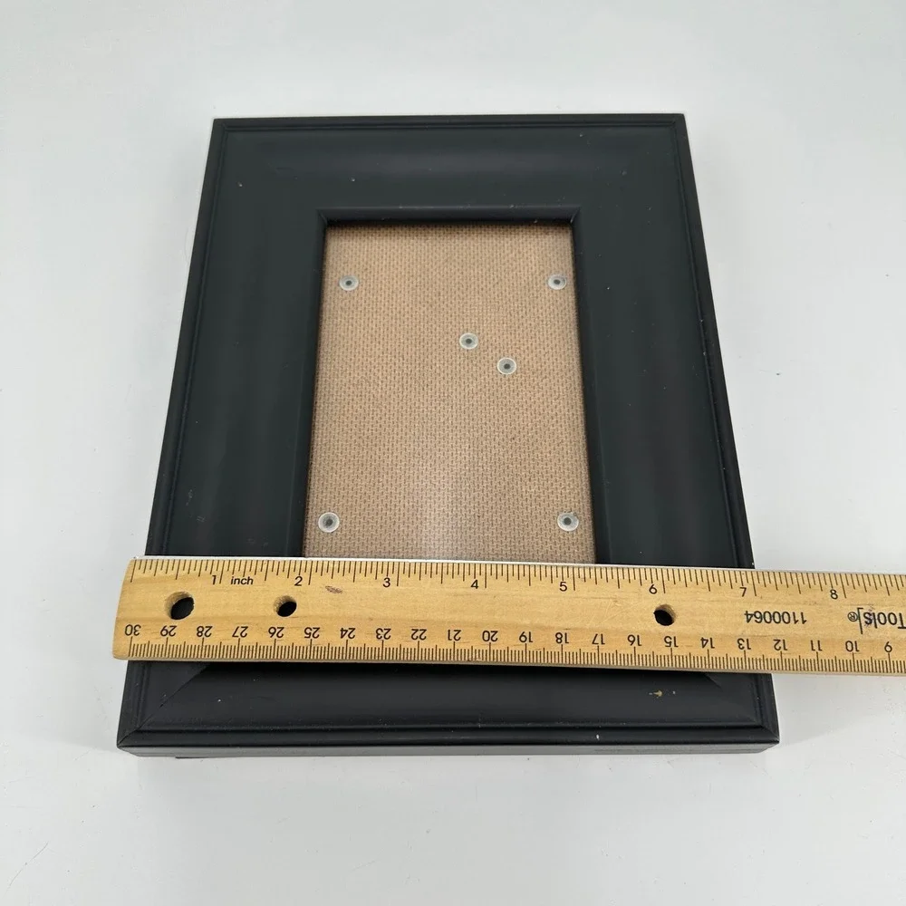Matte Black Beveled Wood Picture Frame for 4x6 Photo Tabletop Display
